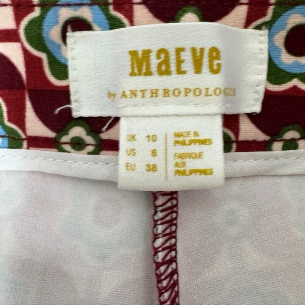 Anthropologie Maeve Mid-Rise Flare Stretch Pants Size 6 Mod NWOT - Picture 8 of 10